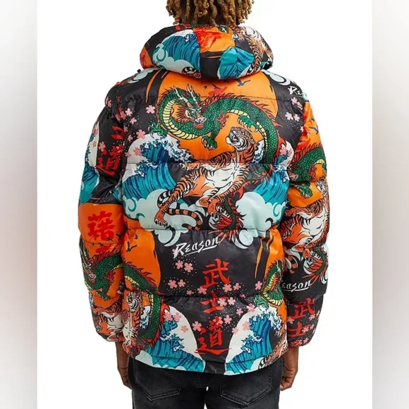 NWT Reason Street Culture Clothing Tiger Dragon Jacket Size XL - Picture 2 of 5